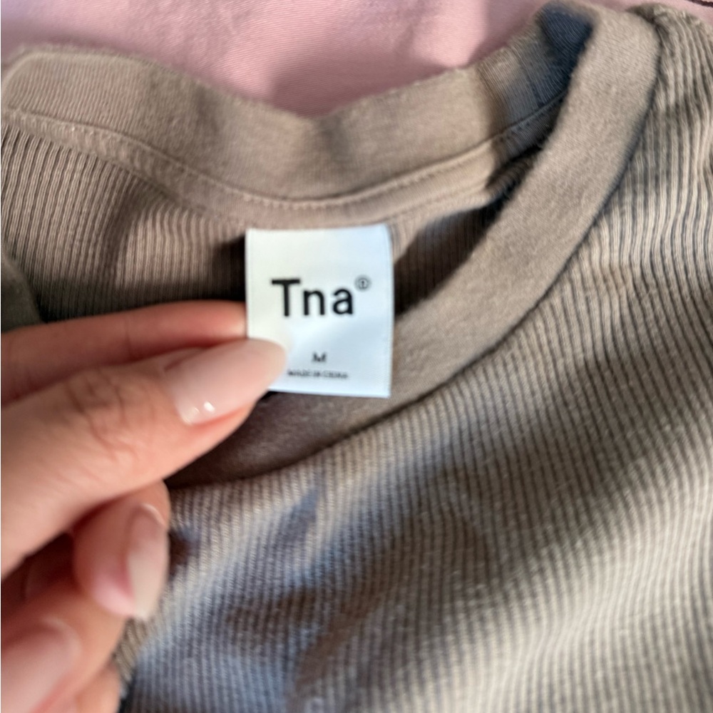 Aritzia Tna Ribbed Long Sleeve Top
